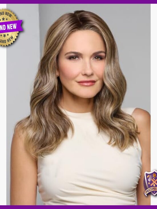 Long Wavy Synthetic Wig with Lace Front and Memory Cap main image 4